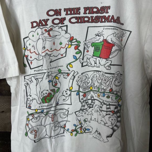 VTG Panama Christmas T Shirt Large - Picture 2 of 5